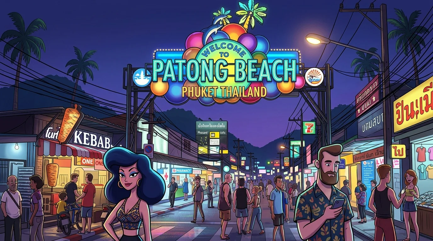 Знаменитую вывеску «PATONG BEACH» на Бангла Роуд временно демонтируют для замены