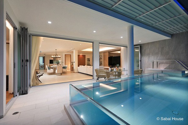 Апартаменты 2 спальни с собственным бассейном на берегу при отеле в Лагуне